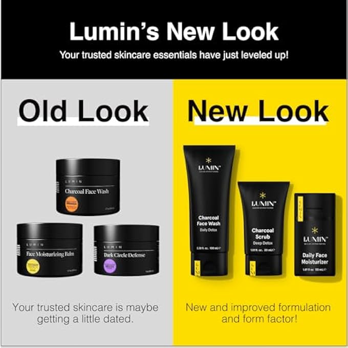 LUMIN - CHARCOAL SCRUB DEEP DETOX FOR MEN - FACE CLEANSER FOR MEN, PRE SHAVE SCRUB, A CHARCOAL FACE EXFOLIATOR THAT REFRESHES & REJUVENATES THE SKIN, SUITABLE FOR ALL SKIN TYPES, 30ML, 2-PACK - Image 4